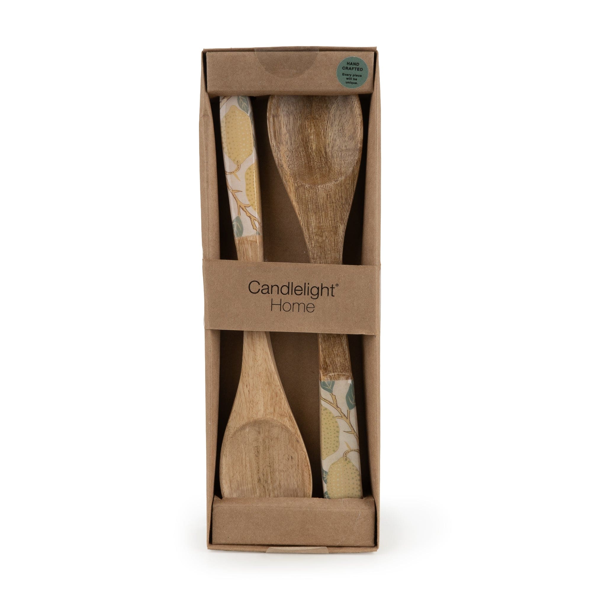Candlelight Home serving spoon & fork Set of 2 Mango Wood Fork and Spoon - Vintage Fruit 6pk