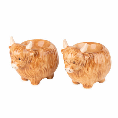 Candlelight Home Set of 2 3D Egg Cups Highland Cow 6PK