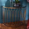 Candlelight Home SET OF 2 CONSOLE TABLES WITH GLASS TOP - ANTIQUE GOLD