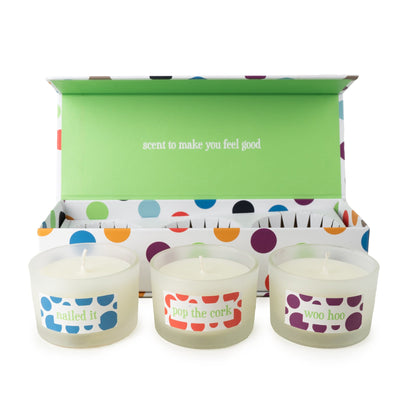 Candlelight Home Set of 3 Candle Gift Sets Celebrate - Brights Spots 4PK