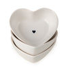 Candlelight Home SET OF 3 HEART SHAPED NIBBLE BOWLS WITH WAX RESIST HEART