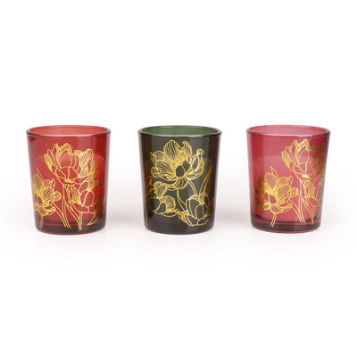Candlelight Home Set of 3 Votives Botanical Gallery 6PK