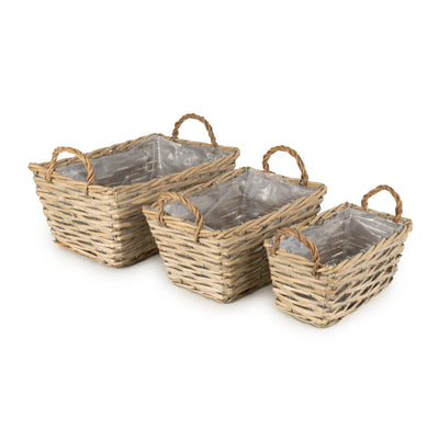 Candlelight Home Set of 3 Wicker Planters