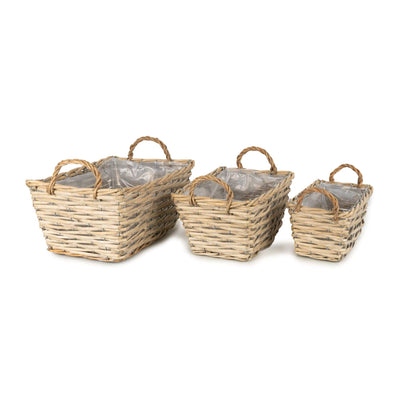 Candlelight Home Set of 3 Wicker Planters
