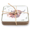 Candlelight Home SET OF 4 COASTERS HIGHLAND COW