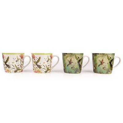 Candlelight Home Set of 4 Mugs Set of 4 Mugs - Hummingbird 6pk