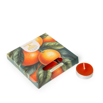 Candlelight Home SET OF 9 TEALIGHTS MANDARIN & ORANGE BLOSSOM - 5% MANDARIN & ORANGEBLOSSOM SCENT