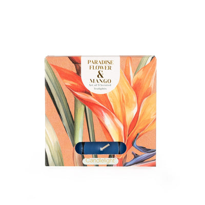 Candlelight Home SET OF 9 TEALIGHTS PARADISE FLOWER & MANGO - 5% PARADISE FLOWER & MANGO SCENT