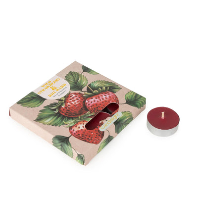 Candlelight Home SET OF 9 TEALIGHTS WILD STRAWBERRY & RHUBARB - 5%  WILD STRAWBERRY & RHUBARB SCENT