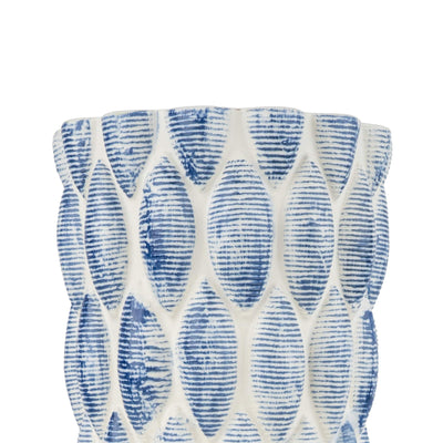 Candlelight Home Shell Vase - Blue and White 1pk
