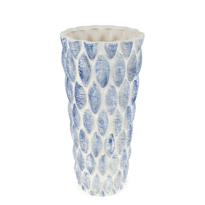Candlelight Home Shell Vase - Blue and White 1pk
