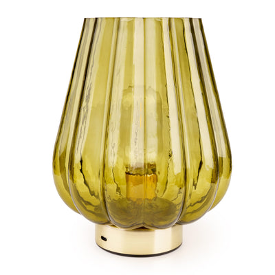 Candlelight Home Small Bulb Ridged LED Light - Green 1pk