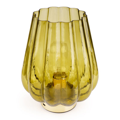Candlelight Home Small Bulb Ridged LED Light - Green 1pk