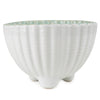 Candlelight Home SMALL EMBOSSED SHELL WAX FILLED POT REACTIVE GLAZE - 5%