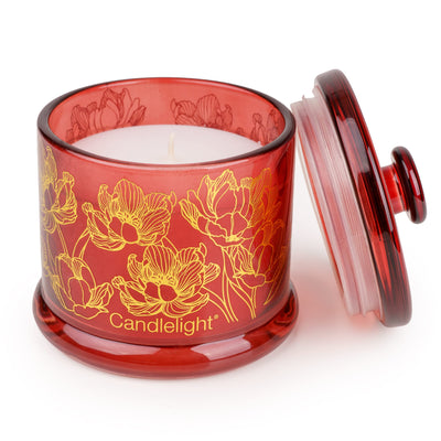 Candlelight Home Small Glass Jar Gold Electroplated Botanical Gallery 6PK
