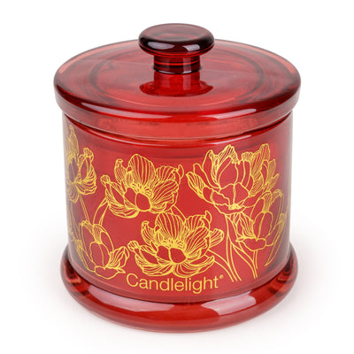 Candlelight Home Small Glass Jar Gold Electroplated Botanical Gallery 6PK