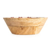 Candlelight Home SMALL MANGO WOOD BOWL WITH ENAMEL MEZE DESIGN