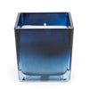 Candlelight Home SMALL SQUARE GLASS CANDLE - BLUE OMBRE – 5% CABIN IN THE WOODS (EAM14767/00)