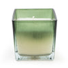 Candlelight Home SMALL SQUARE GLASS CANDLE - GREEN OMBRE – 5% FIG & APPLE SCENT (EAM04332/00)