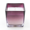 Candlelight Home SMALL SQUARE GLASS CANDLE - PLUM OMBRE – 5% SAKURA BLOSSOM SCENT (EAM14750/00)