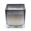 Candlelight Home SMALL SQUARE GLASS CANDLE - SMOKEY BLACK OMBRE - 5% BERGAMOT & OUD SCENT (EAM04334/00)