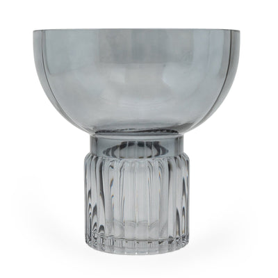 Candlelight Home Smokey Glass Footed Vase 20cm 1PK