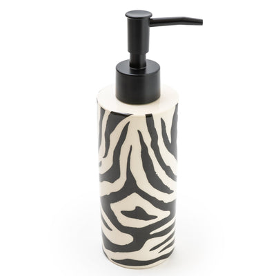 Candlelight Home SOAP DISPENSER ZEBRA BLACK/WHITE