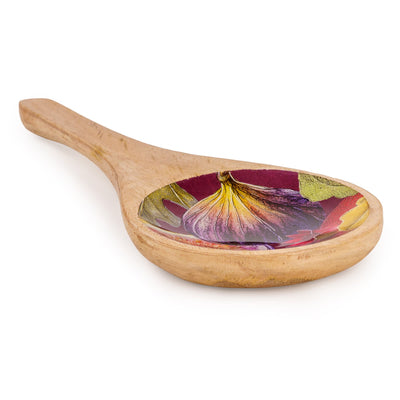 Candlelight Home Spoon Rests Spoon Rest – Mango Wood Fig & Pomegranate 6pk