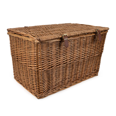 Candlelight Home Storage Baskets Large Wicker Hamper Basket Full Wicker 4PK