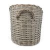 Candlelight Home Storage Baskets Oval Scoop Log Basket - Grey 4PK