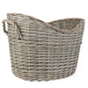 Candlelight Home Storage Baskets Oval Scoop Log Basket - Grey 4PK