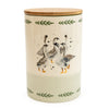 Candlelight Home STORAGE JAR WITH WOODEN LID GEESE