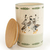 Candlelight Home STORAGE JAR WITH WOODEN LID GEESE