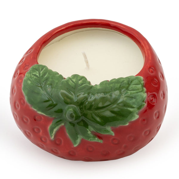 Strawberry Bistro Ceramic Candle