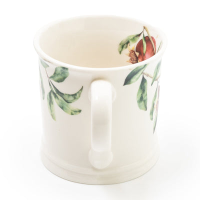 Candlelight Home TANKARD MUG POMEGRANATE - WHITE