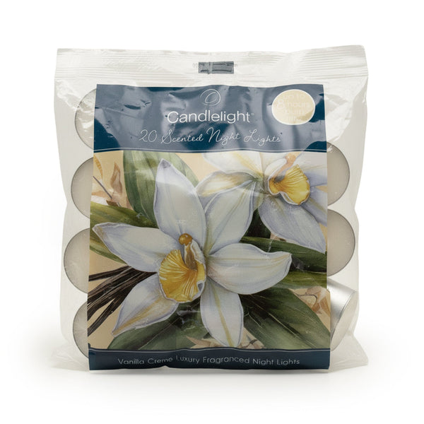 20 scented night lights - Vanilla Crème 26pk - Candlelight Home
