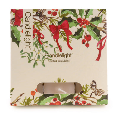 Candlelight Home tea lights Set of 9 Tealights - Ribbon & Bows in Cream 6pk