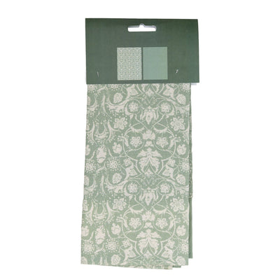 Candlelight Home tea towel Jeff Banks Set of 2 Printed Tea Towels - Jacquard Sage Green 6pk