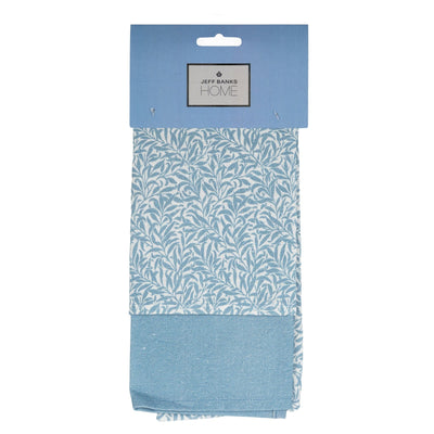 Candlelight Home tea towel Jeff Banks Set of 2 Printed Tea Towels – Leafy Trellis Blue 6pk
