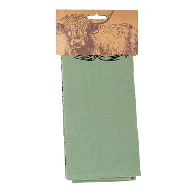 Candlelight Home tea towel Set of 2 Tea Towels - Highland Cow 6pk