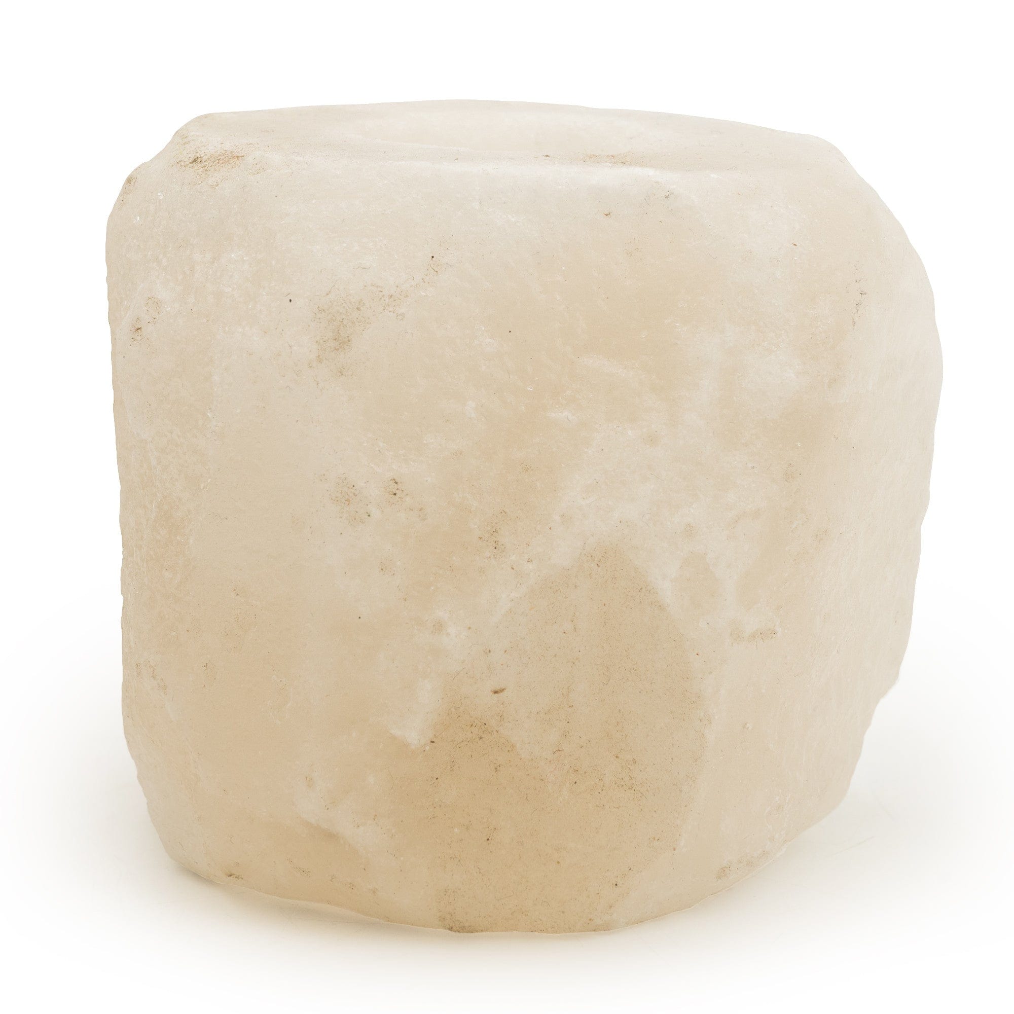 White Himalayan Salt Rock Tealight Holder 4PK
