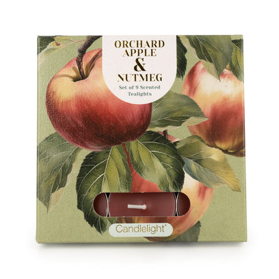 Candlelight Home Tealights Set of 9 Tealights - Orchard Apple & Nutmeg 6pk
