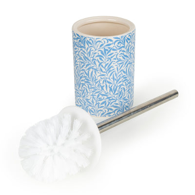 Candlelight Home Toilet Brush Holder Jeff Banks Toiletbrush Holder - Leafy Trellis Blue 4pk