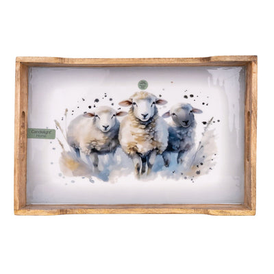 Candlelight Home tray Rectangular Tray - Sheep 1pk