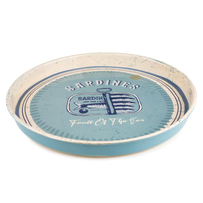 Candlelight Home Trays 32cm Round Metal Tray - Harbour 4pk