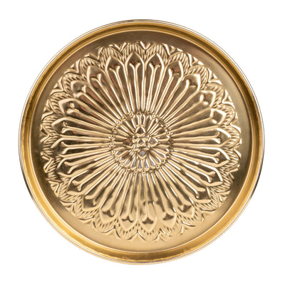 Candlelight Home Trays Round Metal Tray – Gold 4pk