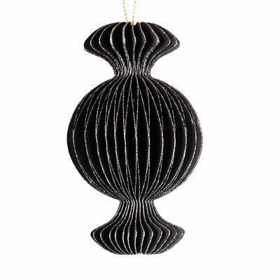 Candlelight Home Tree Decoration 10cm Sweetie Paper Tree Decoration – Black 6pk