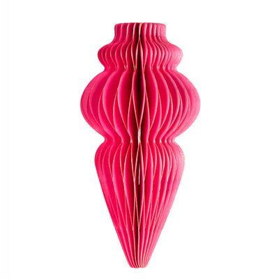 Candlelight Home Tree Decoration 15cm Bulbous Spindle Paper Tree Decoration – Fuchsia Pink 6pk