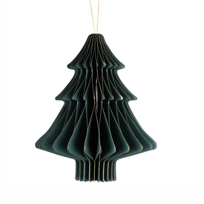 Candlelight Home Tree Decoration 15cm Christmas Tree Paper Tree Decoration – Green 6pk