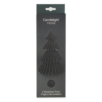 Candlelight Home Tree Decoration 25cm Paper Christmas Tree Decoration – Black Hummingbird 6pk